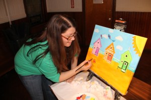 Paint and Sip, Theme was Ocean Beaches, Community Arts Center, Tamaqua, 4-23-2014 (33)