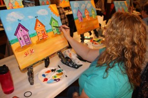Paint and Sip, Theme was Ocean Beaches, Community Arts Center, Tamaqua, 4-23-2014 (34)