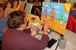 Paint and Sip, Theme was Ocean Beaches, Community Arts Center, Tamaqua, 4-23-2014 (36)