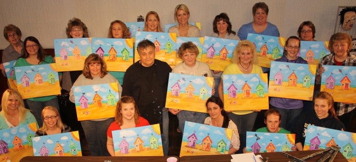 Paint and Sip, Theme was Ocean Beaches, Community Arts Center, Tamaqua, 4-23-2014 (46) - Copy