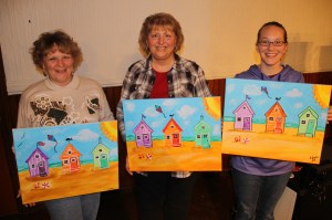 Paint and Sip, Theme was Ocean Beaches, Community Arts Center, Tamaqua, 4-23-2014 (59)