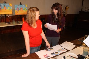 Paint and Sip, Theme was Ocean Beaches, Community Arts Center, Tamaqua, 4-23-2014 (60)