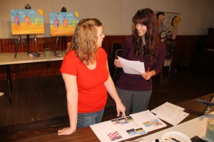 Paint and Sip, Theme was Ocean Beaches, Community Arts Center, Tamaqua, 4-23-2014 (61)