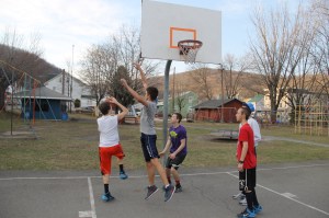 Playing Basketball, North and Middle Ward Playground, Tamaqua, 4-10-2014 (13)