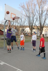 Playing Basketball, North and Middle Ward Playground, Tamaqua, 4-10-2014 (9)