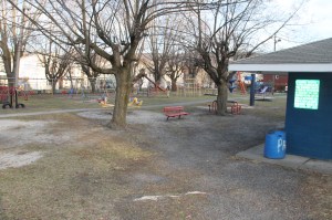 Preparing for Easter Egg Hunt, North and Middle Ward Playground, Tamaqua (4-10-2014) (1)
