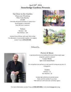 Stonehedge Gardens events