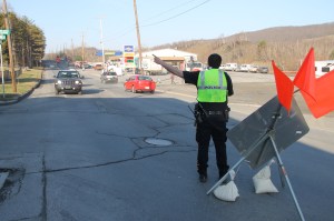 US209 Detoured for Sewer Line Repairs, Coaldale, 4-9-2014 (2)