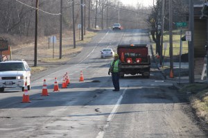 US209 Detoured for Sewer Line Repairs, Coaldale, 4-9-2014 (4)