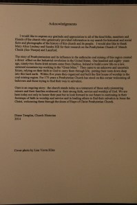 175th Anniversary Service Booklet, Hope of Christ Presbyterian Church, Summit Hill, 4-27-2014 (2)