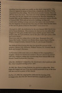 175th Anniversary Service Booklet, Hope of Christ Presbyterian Church, Summit Hill, 4-27-2014 (23)