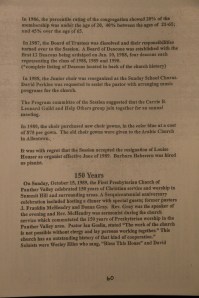 175th Anniversary Service Booklet, Hope of Christ Presbyterian Church, Summit Hill, 4-27-2014 (62)