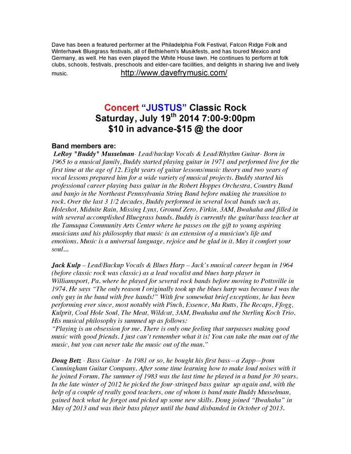 5-16-2014, Tamaqua Community Arts Center Newsletter3