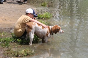 Boy and His Dog, Huck Finn Fishing Rodeo. BHSA Dam, Delano, 5-18-2014 (1)