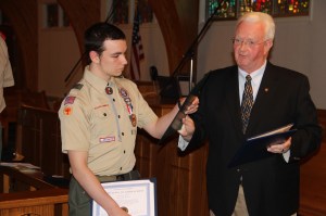 Boy Scout Jacob M. Kropp Eagle Ceremony at St Johns UCC, Tamaqua, 5-19-2014 (14)