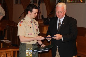 Boy Scout Jacob M. Kropp Eagle Ceremony at St Johns UCC, Tamaqua, 5-19-2014 (16)