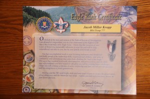 Boy Scout Jacob M. Kropp Eagle Ceremony at St Johns UCC, Tamaqua, 5-19-2014 (55)