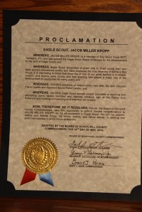 Boy Scout Jacob M. Kropp Eagle Ceremony at St Johns UCC, Tamaqua, 5-19-2014 (62)