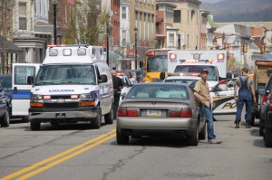 Boy Struck by Car, West Broad Street, US209, Tamaqua, 5-8-2014 (1)