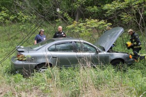Car Up Grassy Embankment, No. 11 Hill, US209, Coaldale, 5-23-2014 (7)