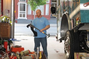 Cleaning the Firehouse, American Hose Company, Tamaqua, 5-13-2014 (11)