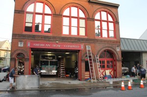 Cleaning the Firehouse, American Hose Company, Tamaqua, 5-13-2014 (17)