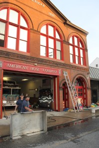 Cleaning the Firehouse, American Hose Company, Tamaqua, 5-13-2014 (2)