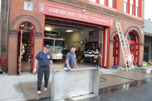 Cleaning the Firehouse, American Hose Company, Tamaqua, 5-13-2014 (3)