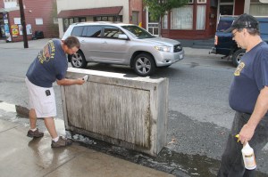 Cleaning the Firehouse, American Hose Company, Tamaqua, 5-13-2014 (7)