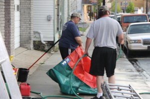 Cleaning the Firehouse, American Hose Company, Tamaqua, 5-13-2014 (9)