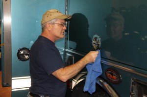 Firefighters Placing Flags, Bunting, American Hose Company, Tamaqua (29)