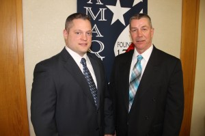 Douglas Springer, left, with Tamaqua Police Chief Rick Weaver.