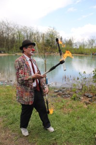 Kenny the Clown, Flame Thrower, Huck Finn Fishing Rodeo, BHSA Dam, Delano (13)