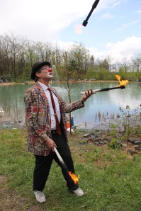 Kenny the Clown, Flame Thrower, Huck Finn Fishing Rodeo, BHSA Dam, Delano (14)