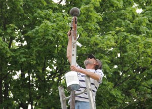 Lansford Firefighters and American Legion Members Spruce Up Park, Lansford (17)