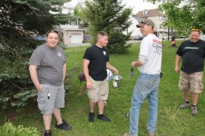 Lansford Firefighters and American Legion Members Spruce Up Park, Lansford (3)