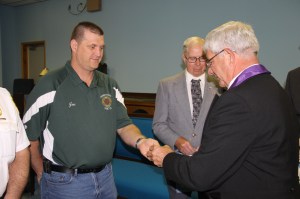 Masons Present First Responder Pins, Tamaqua Masonic Lodge, Hometown, 5-21-2014 (16)