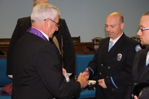 Masons Present First Responder Pins, Tamaqua Masonic Lodge, Hometown, 5-21-2014 (33)