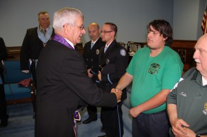 Masons Present First Responder Pins, Tamaqua Masonic Lodge, Hometown, 5-21-2014 (35)