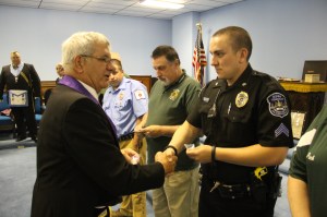 Masons Present First Responder Pins, Tamaqua Masonic Lodge, Hometown, 5-21-2014 (43)