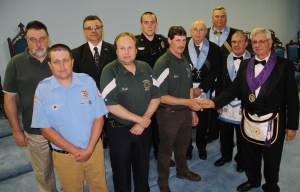 Masons Present First Responder Pins, Tamaqua Masonic Lodge, Hometown, 5-21-2014 (83)