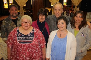 From front left are volunteers Debra Ranck and Dawn Faust. From back left are volunteers Lyle Mantz, Cathy Higgins, Harry Miller and Andrea Mantz. Not pictured were Carol Miller, Ted Kohler and Felicia Porambo.