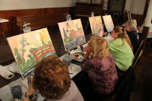 Paint and Sip, Chinese Bridge, Community Arts Center, Tamaqua, 5-16-2014 (5)