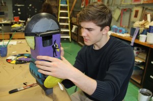 Painting Parking Meters, Tamaqua School, Tamaqua, 5-9-2014 (4)