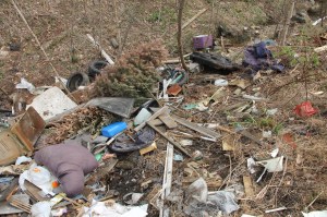 Picking Up Litter Behind Tamaqua Middle School, Tamaqua, Walker Township, 5-9-2014 (10)