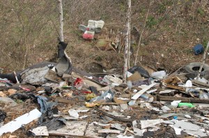 Picking Up Litter Behind Tamaqua Middle School, Tamaqua, Walker Township, 5-9-2014 (13)