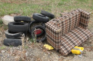 Picking Up Litter Behind Tamaqua Middle School, Tamaqua, Walker Township, 5-9-2014 (2)