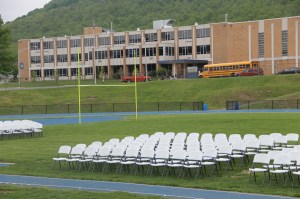 Preparing for Tamaqua's Graduation, Sports Stadium, Tamaqua, 5-29-2014 (10)