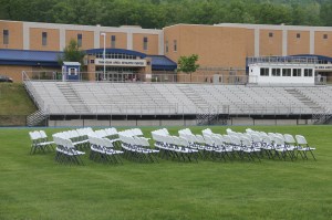 Preparing for Tamaqua's Graduation, Sports Stadium, Tamaqua, 5-29-2014 (12)