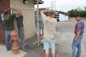Preparing for Tamaqua's Graduation, Sports Stadium, Tamaqua, 5-29-2014 (20)